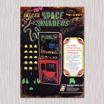 Space Invaders Arcade Deluxe Flyer Alavo Pasirašyti Metalo Pasirašyti Metalo Plakatas Metalo Dekoro Metalo Tapybos Siena Lipdukas Sienos Ženklas