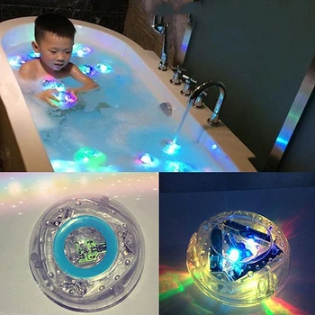 Spalvinga Vonios kambarys LED Baseinas Šviesos Vaikai Vandeniui Mirksi Vonia Žaislai Juokinga Dušo Grupė naktinė lempa Plūduriuojantis Žaislas Vaikams