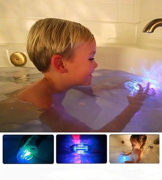 Spalvinga Vonios kambarys LED Baseinas Šviesos Vaikai Vandeniui Mirksi Vonia Žaislai Juokinga Dušo Grupė naktinė lempa Plūduriuojantis Žaislas Vaikams