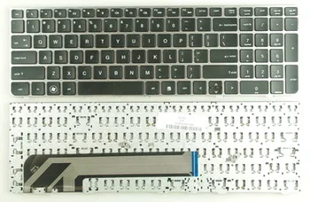 SSEA Naujas nešiojamas US Klaviatūra HP ProBook 4535s 4530s 4730s 638179-001 9Z.N6MSV.001 su sidabro spalvos rėmas