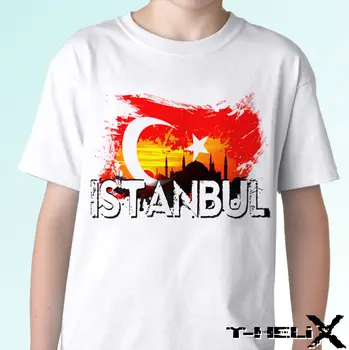 Stambulas - white marškinėliai viršuje Turkijos vėliavos dizainas - vyrai moterų Cool Atsitiktinis pasididžiavimas marškinėliai vyrams Unisex Naujas Mados marškinėlius Laisvas Dydis