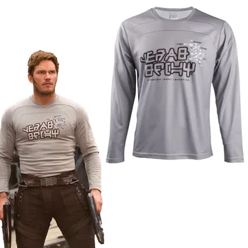 Star Lord T-Shirts Globėjai Galaxy Kostiumas Superhero Peter Jason Plunksna T-Shirts