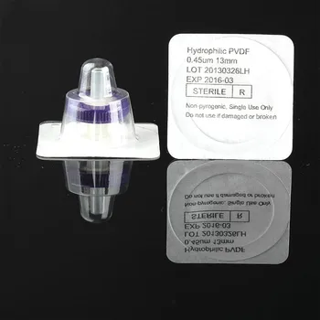 Sterilių Švirkštų Filtras PVDF Membrana Filtro Skersmuo 13mm 0.45 um GC Injektoriaus Adatą Sterilia Naftos Adata, Filtravimo 100 / PK