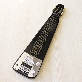Stock ashwood kūno Havajų gitara, elektrinė gitara 30 colių mini juodas 6 styginiai elektrinė gitara