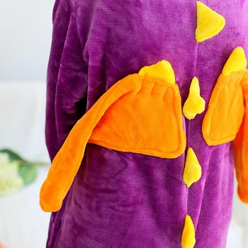 Suaugusių Gyvūnų Pižama Moterų Sleepwear kigurumi Visus į Vieną Pyjama Gyvūnų Kostiumas Purpurinis Drakonas Dinozaurų Cosplay Animacinių filmų Gobtuvu Pijama