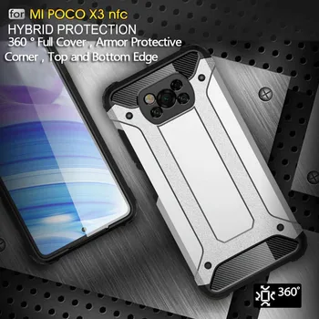 Sunkiųjų Apsaugos Šarvai Atveju Xiaomi Poco-X3-NFC Poco-F2-Pro Screen Protector Cristal Templado Poco X3 NFC Telefono dėklas