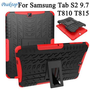 Sunkiųjų Šarvų Padangų Stiliaus Hibridas TPU PC Hard Cover Case for Samsung GALAXY Tab S2 9.7