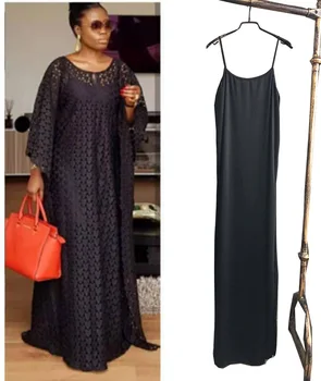 Super dydžio krūtinė 140 cm Naujas stilius Afrikos moterų Dashiki Vandenyje tirpus nėrinių prarasti ilga suknelė + Viduje, dviejų dalių sijonas