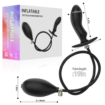 Super Pripučiamas Analinis Vibratorius 10cm Dildo Dilator Plečiama Vibracija Butt Plug Analiniai Kamuoliukai Sekso Žaislai Suaugusiųjų sekso Gėjų masturbateur