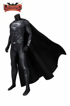 Superherojus juoda jumpsuit apsiaustu Kostiumas Cosplay Kostiumas Clark Kent Juoda jumpsuit Ver 3D Atspausdintas Apranga VYRAMS