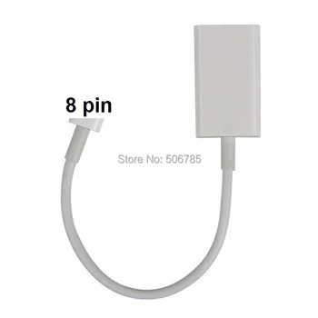 SZAICHGSI didmeninė 50pcs 8 pin Male į USB Moterų OTG Adapterio 8pin Kabelis iPhone7 6 5 5C 5S iPad 4 Mini Oro Balta Spalva