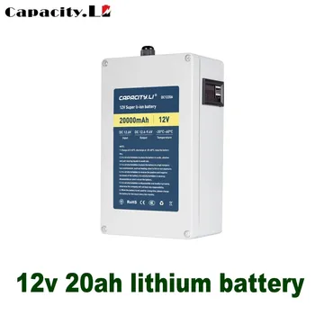 Talpa.Li 12V 20ah 2USB ličio baterija įkraunama baterija, ultra-portable 10ah ličio jonų 21700 nemokamas pristatymas
