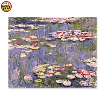 Tapybos numeriai meno dažų skaičius dekoratyvinis dažymas spalva dažytos įspūdžiais Monet vandens lelija