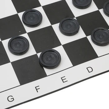 Tarptautinės Šaškių Nešiojamas Sulankstomas Plastikinis Šachmatų Žaidimo Lentos Dydis 33*33cm + 24pcs Šachmatai