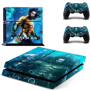Teisingumo Lyga Aquaman PS4 Lipdukai Play station 4 Odos Lipdukas Žaidimas Lipdukai PlayStation 4 PS4 Konsolės & Valdytojas Odos