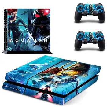 Teisingumo Lyga Aquaman PS4 Lipdukai Play station 4 Odos Lipdukas Žaidimas Lipdukai PlayStation 4 PS4 Konsolės & Valdytojas Odos