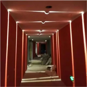 Thrisdar 10W RGB Led Langų Durų Staktos ir Sienos Lempos Su Nuotolinio Viešbutis KTV Restoranas Vietoje šviesos Praėjimo Koridorius Ray įdėklo Sienelės Šviesos