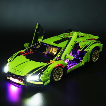 (tik šviesos komplekte)LED Apšvietimo Komplektas 42115 įrangos pardavimas, biuro įrangos Lamborghini SiáN FKP37 Vaikų Švietimo Žaislai, Dovanos
