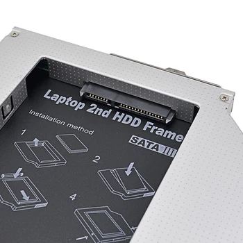 TISHRIC 2 2.5 HDD DVD SSD Kietąjį Diską Caddy SATA 12,7 mm HP Probook 6360B 6435B Adapteris CD-ROM Optinių Bay Talpyklos Atveju