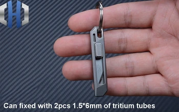 Titano Lydinio/Damaske Mini EDC Peilis Daugiafunkcį Nešiojamąjį Keychain