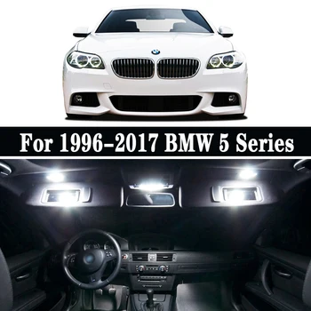 Tobula Balta Klaidų Canbus LED Lempos, interjero dome žemėlapis stogo lemputės Rinkinys 1996-2017 BMW 5 Serija E39 E60 E61 F10 F11