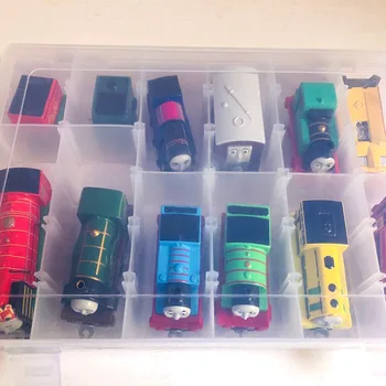 Tomas ir Draugas Nešiojamų Plastiko talpinimo Palaikykite 12 Traukiniai Modelis Automobiliai, Universalios PVC Traukinio rašomasis stalas Vaikams Juguetes Dovanos