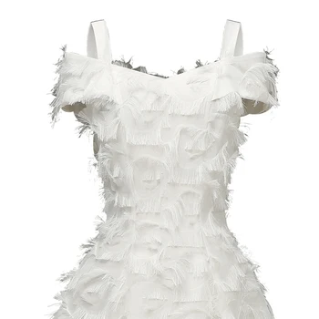 Tonval Bordo Šalto Pečių Spalvingi Pakraštyje Midi Suknelė Moterims Vakarėlis Spageti Dirželis Elegantiškas Blyksnius Derliaus Suknelės