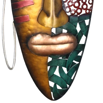Tooarts Afrikos Veido Kaukė Meno Sienos Kabo Iron Mask Sienų Apdailai Afrikos Genčių Kultūros Namų ir Sodo Dekoro Spalvinga