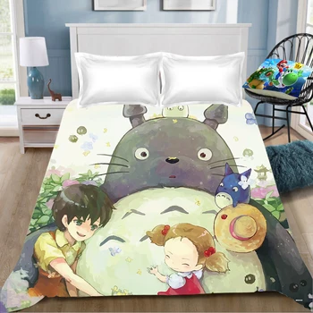 Totoro Anime Spausdinimo paklode Vedžitas Hayao Miyazaki Tonari No Totoro Vaikų Kambario Lova Lapas Patalynė (NE padengti užvalkalas)