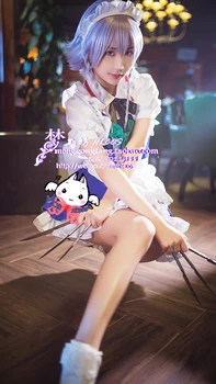 Touhou Project Įsikūnijimas Scarlet Velnias Izayoi Sakuya Cosplay Kostiumas Maid Lolita cosplay Kostiumai