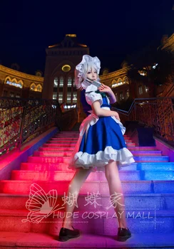 Touhou Project Įsikūnijimas Scarlet Velnias Izayoi Sakuya Cosplay Kostiumas Maid Lolita cosplay Kostiumai