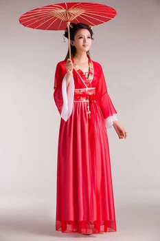 Tradicinis Kinų Moterų Hanfu Suknelė Kinų Pasakų Suknelė Raudona Balta Hanfu Drabužių Tang Dinastijos Kinų Senovės Kostiumas