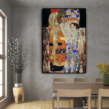 Trijų Amžiaus Moteris Gustav Klimt Naftos Tapyba ant Drobės, Plakatų ir grafikos Sienos Meno Nuotrauką Kambarį Namo Sienų Dekoras