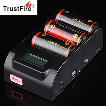 TrustFire TR-008 3.0 V 4.2 V 18650 25500 26650 26700 32650 Akumuliatorių Įkroviklis su LCD Ekranu