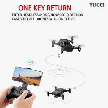 TUCCI 2021 Naujas Mini Drone 4K 1080P HD Kamera, WiFi Fpv Oro Slėgio Aukščio Laikyti Sulankstomas Quadcopter RC Drone Vaikas Žaislą Dovanų
