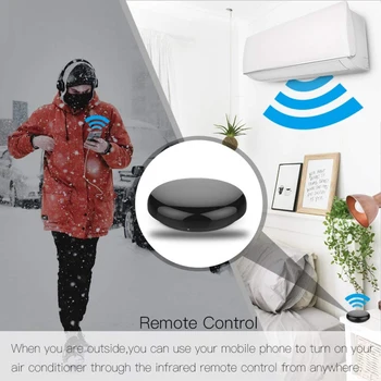 Tuya Mini WiFi Smart IR Nuotolinio 10m Valdytojas TV, Oro Kondicionavimo Prietaisai, Valdymo Balsu Dirbti Su Alexa, Google 