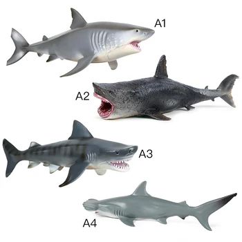 Tuščiaviduriai Sea Life Žiauriai Megalodon Bangininis Ryklys Modelis Dekoro Veiksmų Skaičius, Jūrų Gyvūnų Švietimo Studijuoja Žaislas Vaikai