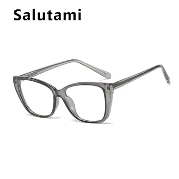 Unikalus TR90 visiškai Aišku, Akinių Rėmeliai Moterų 2020 M. Prabangos Prekės Cat Eye Akiniai Moterų Kompiuterio Akiniai Atspalvių apvalūs akiniai