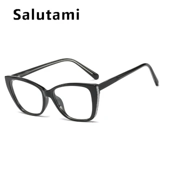 Unikalus TR90 visiškai Aišku, Akinių Rėmeliai Moterų 2020 M. Prabangos Prekės Cat Eye Akiniai Moterų Kompiuterio Akiniai Atspalvių apvalūs akiniai
