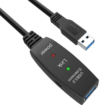 USB 3.0 prailginimo Laido Vyrų ir Moterų USB Kabelio ilgintuvas Didelės Spartos 5Gbps Built-in signalo lustas micro maitinimo prievadas 5-30M Pratęsimo