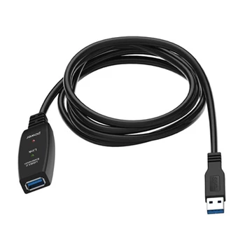 USB 3.0 prailginimo Laido Vyrų ir Moterų USB Kabelio ilgintuvas Didelės Spartos 5Gbps Built-in signalo lustas micro maitinimo prievadas 5-30M Pratęsimo