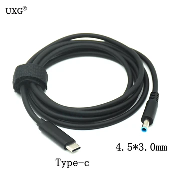 USB Tipo C PD Maitinimo Adapteris Kištuko Keitiklį 4,5*3.0 mm Nešiojamas Įkrovimo Kabelis Laido HP Stream 11 13 14 13 Split x2 Sąsiuvinis