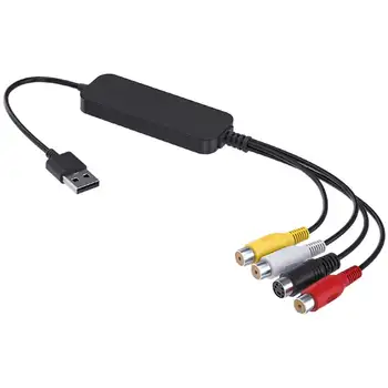 USB2.0 Nešiojamų Live Transliacijos Konverteris Plug And Play ABS TV Adapteris, Garso ir Vaizdo Kortelė Mini VHS Į DVD, PC Digitizes