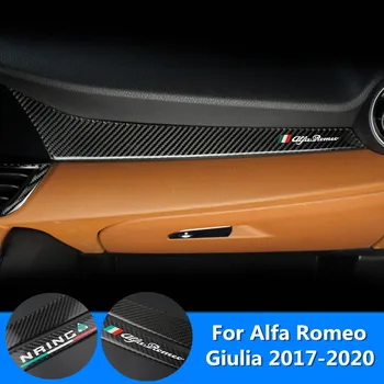 Už Alfa Romeo Giulia Lipdukai Automobilio Centrinėje Konsolėje Skydelio Dangtelį Apdailos Anglies Pluošto Stiliaus Apdaila, Automobilių optikos Reikmenys