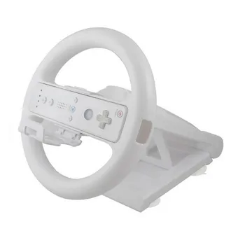 Už Nintend Wii Konsolės Valdikliu Žaidimas Aksesuaras Balta Multi-kampas Ašis Mari, o Lenktynių Žaidimas Vairas + Stovas Dokas Bazės