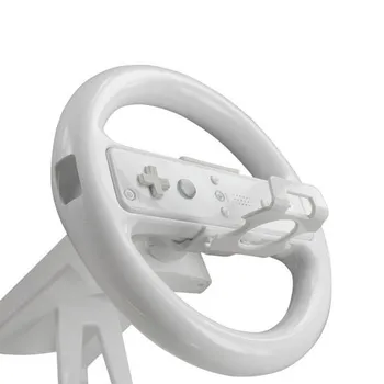 Už Nintend Wii Konsolės Valdikliu Žaidimas Aksesuaras Balta Multi-kampas Ašis Mari, o Lenktynių Žaidimas Vairas + Stovas Dokas Bazės