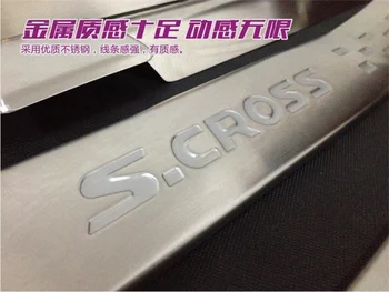 Už Suzuki Sx4 S-Cross SCROSS Optikos Reikmenys Vidinis Viduje Nerūdijančio Plieno Pedalų Durų Slenksčio Nusitrinti Plokštė Vidaus riba
