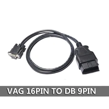 VAG 16PIN Į DB-9pin Serial RS232 OBD2 CABLE car Diagnostic Tool OBDII Kabelis