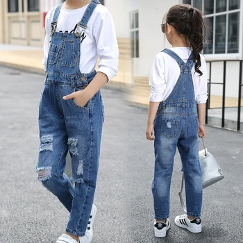 Vaikai džinsinis kombinezonas 2020 m. pavasario didelis mergaičių kaubojus dirželiui kelnės vaikams korėjos diržas, kelnės 5 iki 16 metų baby džinsai drabužiai