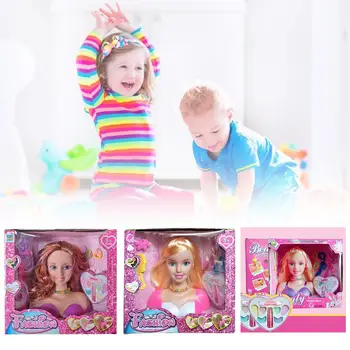 Vaikai Makiažas, Šukuosena Lėlės Manekeno Galvos Apsimesti Žaisti Montessori Švietimo Žaislai Vaikams Mergaitėms Plėtros Dovana